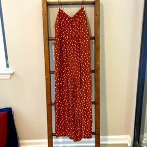 Madewell Terracotta Polka Dot Jumpsuit